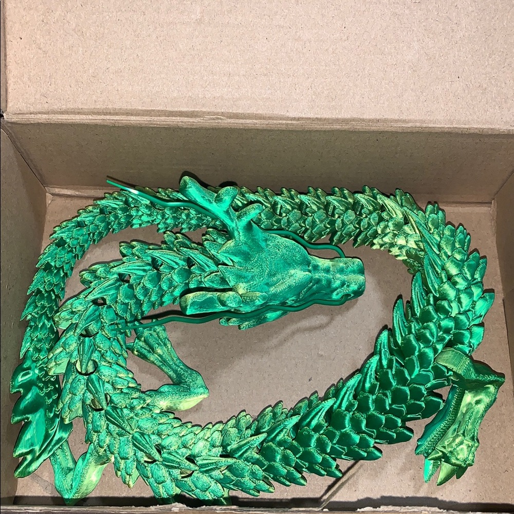Colorful Green/Blue 24 Inch 3D Dragon